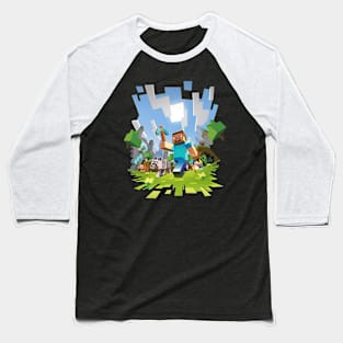 Minecraft Steve Adventure Baseball T-Shirt